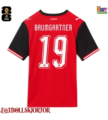 Österrike Christoph Baumgartner #19 Hemmatröja VM 2026 Kortärmad